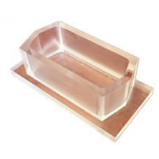 Lean Base mold for larger spines/ or ground sections Embedding Cavity: 2 5/8"(6.67cm) L x 1 1/4"(3.2cm) W x 1" (2.54cm) depth