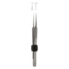 Dumont #L5 Forceps Dumoxel non magnetic,Super thin tips W x T 0.01x0.05mm,with clamping ring