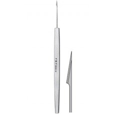 Dissecting Knife-Fine Tip,thic. 0.5mm,cutting edge 4mm,straight,Length 12.5cm,s.s.