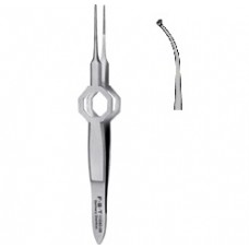 Octagon forceps 1:2 curved 9.5cm tips 0.8x0.5mm