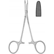 Olson-Hegar Needle Holder serrated 12cm(with scissors),left handed,clamp x tip 7.5x1.5mm