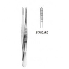 Standard Forceps straight serrated 25cm blunt ends
