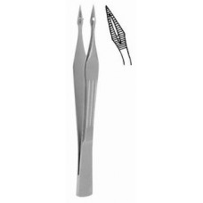 Carmalt Splinter sharp ends Forceps serrated curved 10cm
