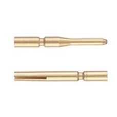 Gold contacts, Diameter: 1.2mm, wire opening: 0.63mm,length when connected: 16mm, male