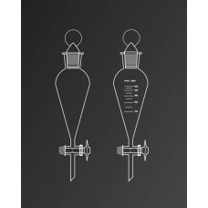 Separatory funnel,pear shape,borosilicate 3.3 glass,glass stopper & stopcock,250ml