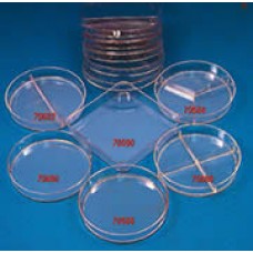 Petri dish plastic PS 100x15mm diameter/height,sterile,for bacteria,4-compartments