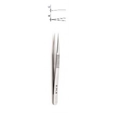 Surgical Tweezers #2LUSO.S Medical t x w 0.34x0.14mm 12cm inox(magnetic)