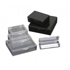 Flat Plastic Western Blot Box,LxWxH 3 1/2x2 9/16x1in.,8.9x6.5x2.5cm,black,Hinged lid