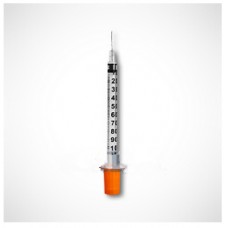 Insulin syringe 1ml fix needle 29g 12.7mm sterile Medi plus