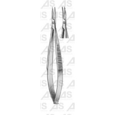 Castroviejo spring Scissors curved 9cm bl/bl 14mm edge