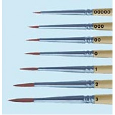 Sable Brushes, Width at Ferrule 1.0mm, Length at ferrule 7.0mm, #00