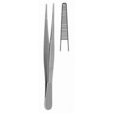 Standard Dressing Forceps straight serrated 14cm,tip length 1.8cm