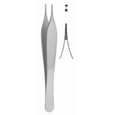 Adson Forceps 1:2 straight cross serrated 12cm delicate