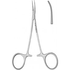 ultra Fine Hemostat,Curved 12.5cm,smooth,Tip Width 0.6mm,Clamping length  19mm