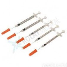 Insulin syringe 1ml fix needle 29g 12.7mm sterile