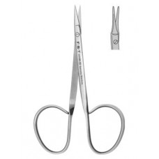 Iris scissors straight bl/bl 9.5m Large Loops(handles)