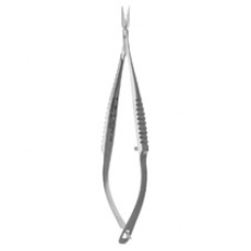 Vannas-Tubingen spring Scissors angled up 9.5cm 5mm sh/sh edge