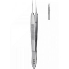 Suture forceps (tweezers)10cm tip width thickness 0.5x0.5mm,straight,5mm platform