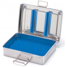 Stainless Steel Instrument Case with Silicone Ma,20 x 14 x 5cm