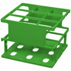 PolyWire rack, for 9 x 30mm tubes, Green