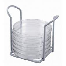 Petri dish rack 100mm diameter 6-place steel Epoxy coated