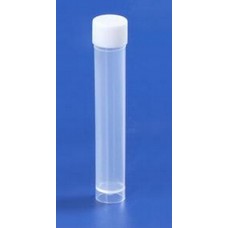 Vial PP 10ml 16x96mm,conical bottom,frosted writing area,White cap,non sterile