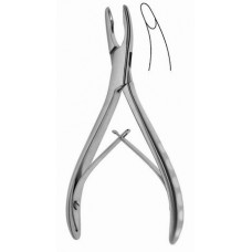 Bone cutter Rongeur Luer  curved 15cm cup size 4mm