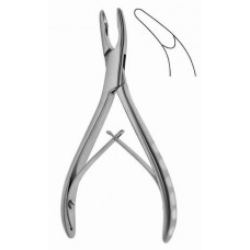 Bone cutter Rongeur Luer strongly curved cup size 4mm,15cm