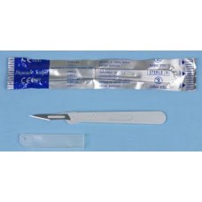 Surgical blades (scalpel) #10 sterile ind. Wrap with plastic handle
