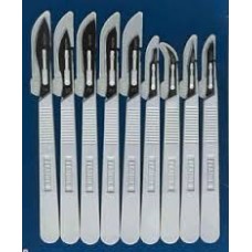 Surgical blades (scalpel) #12 sterile ind. Wrap with plastic handle