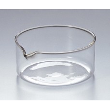 Crystallization dish glass(pyrex) with a spout,w x h 60x40mm