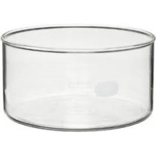 Crystallization dish glass(pyrex) with a spout,w x h 90x45mm