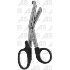 universal Bandage Scissors Black handles angled