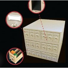 Steel cabinet 6-drawers for microscopic slides
