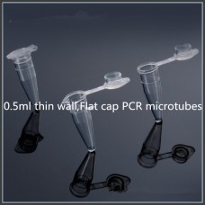 PCR microtubes 0.5ml thin wall,Flat cap,Natural