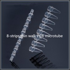 PCR microtubes 0.2ml (8-strips) thin wall,Domed cap,Natural