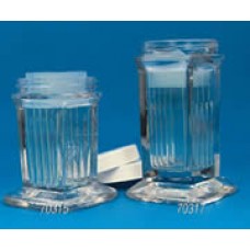 Coplin staining jar glass(Round) for 5/10 slides,screw cap Slides extend above the opening