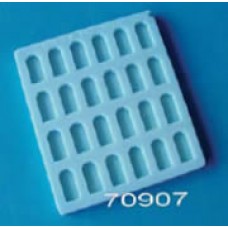 Flat embedding mold DYKSTRA light Blue silicone 24 cavities:15(L)x7(W)x4mm(D)
