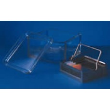 Glass Staining Dish,500 ml Staining Dish and Lid only 107Lx87Wx70H mm(for 25 slides handle