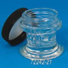 Staining jar for circular cover glass 18-22mm dia.,made of glass with screw cap