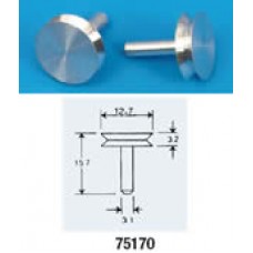 Pin Mount ARMAY 1400,aluminium,head/pin diameters:12.7mm;3.1mm,leg length 14.3mm