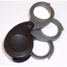 3-lens pocket magnifier,lens X5 X10 X15