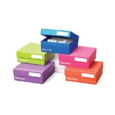 Cardboard freeze box 2 inch(5cm) for 100 1.0-2.0ml microtubes,Hinged,Laminated,Purple,LN2 vapor